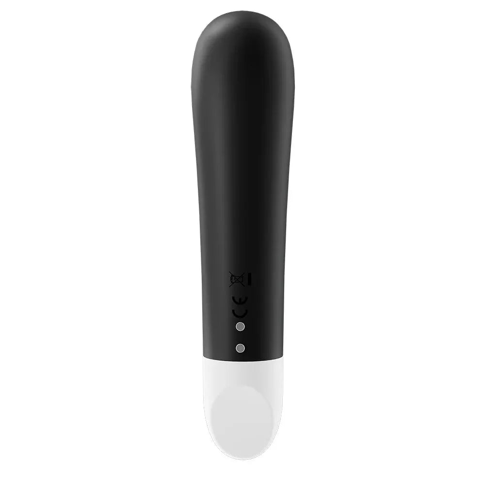 Vibromasseur bullet USB noir ultra puissant, design élégant, idéal pour un plaisir intense et discret.