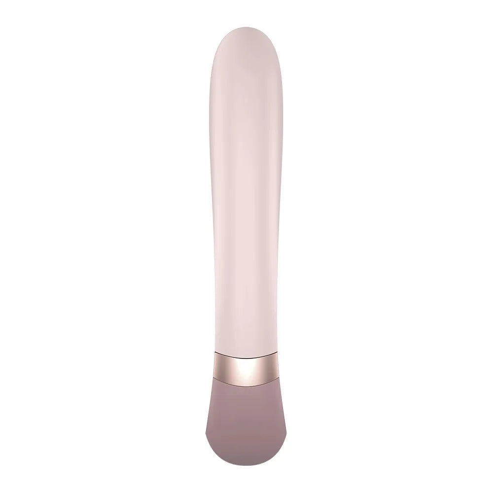 Vibromasseur point G avec stimulateur clitoris connecté chauffant USB mauve Heat Wave