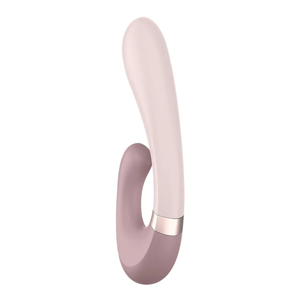 Vibromasseur point G avec stimulateur clitoris connecté chauffant USB mauve Heat Wave