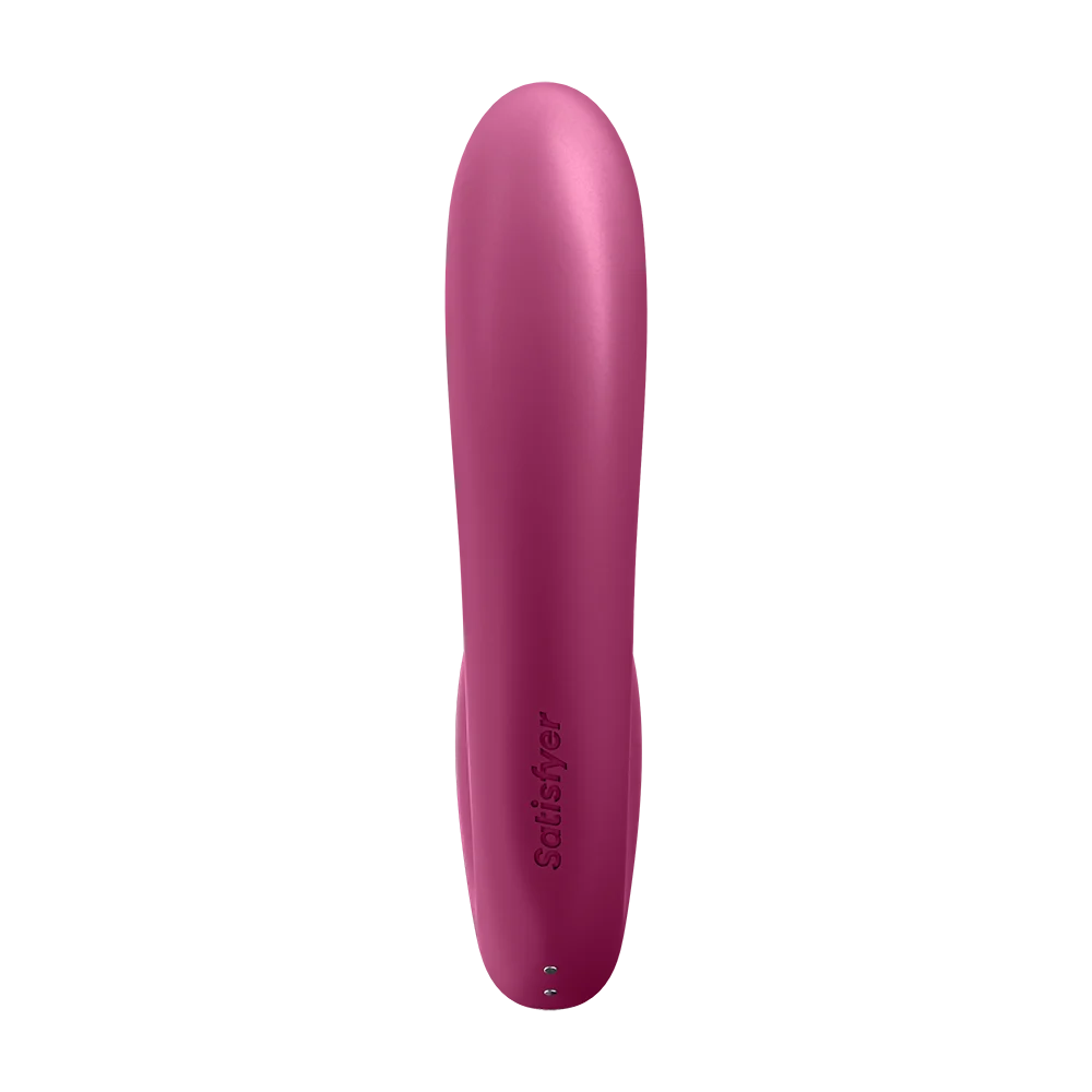 2 en 1 Vibromasseur point G avec stimulateur clitoris connecté USB rouge Sunray