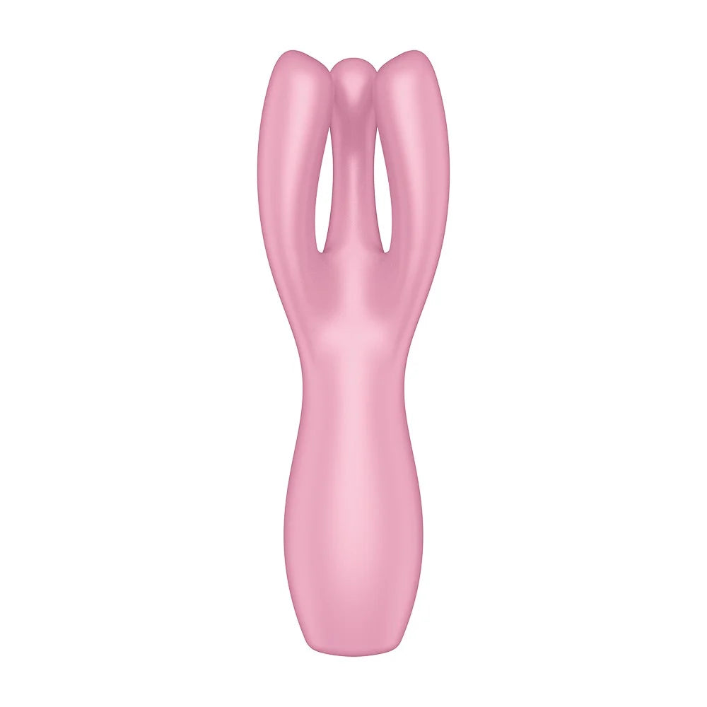 Vibromasseur point G avec stimulateur de clitoris USB rose Threesome 3