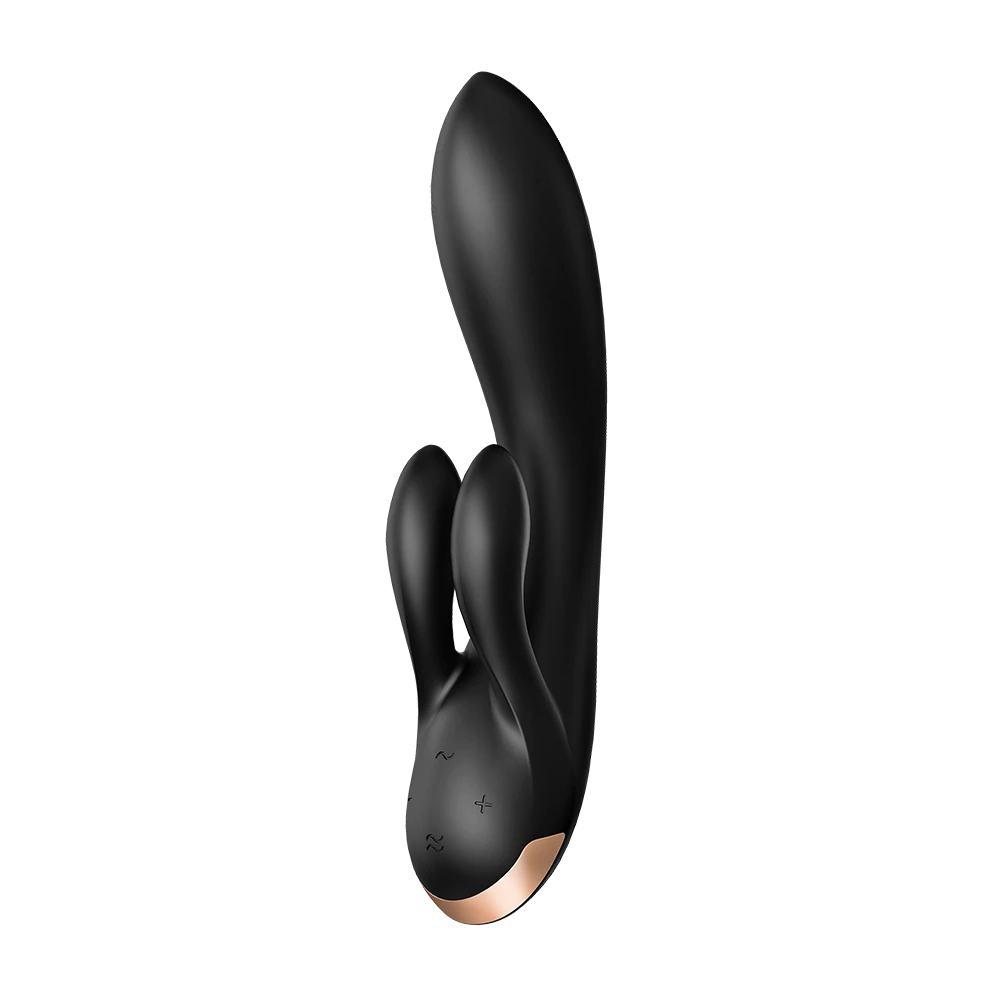 Vibromasseur rabbit noir double stimulation clitoris Double Flex