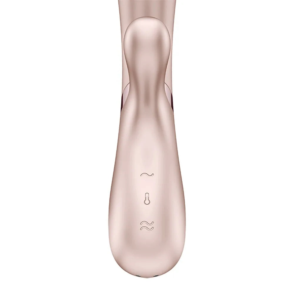 Vibromasseur rabbit nacré chauffant USB connecté Hot Lover