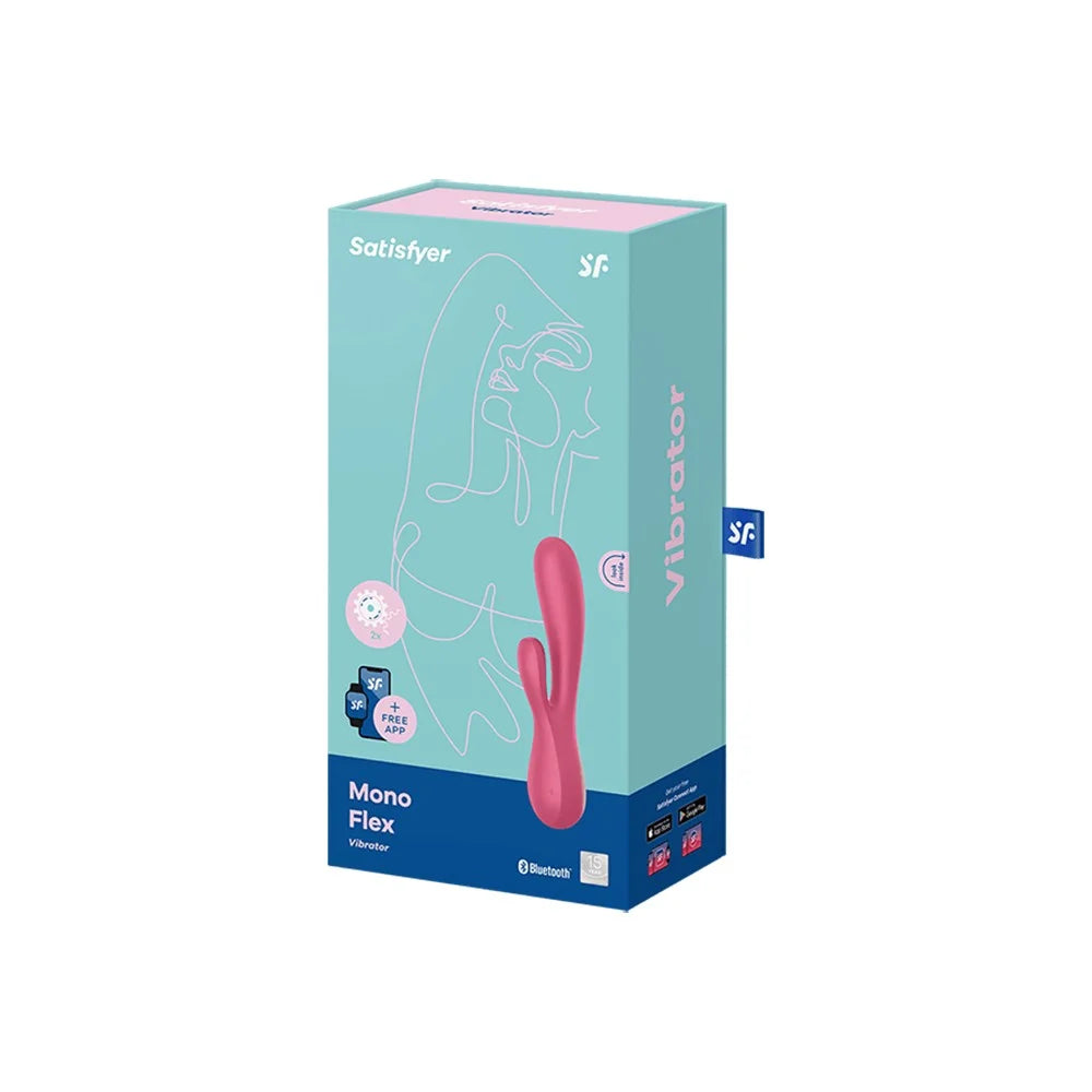 Vibromasseur rabbit rouge connecté Mono Flex