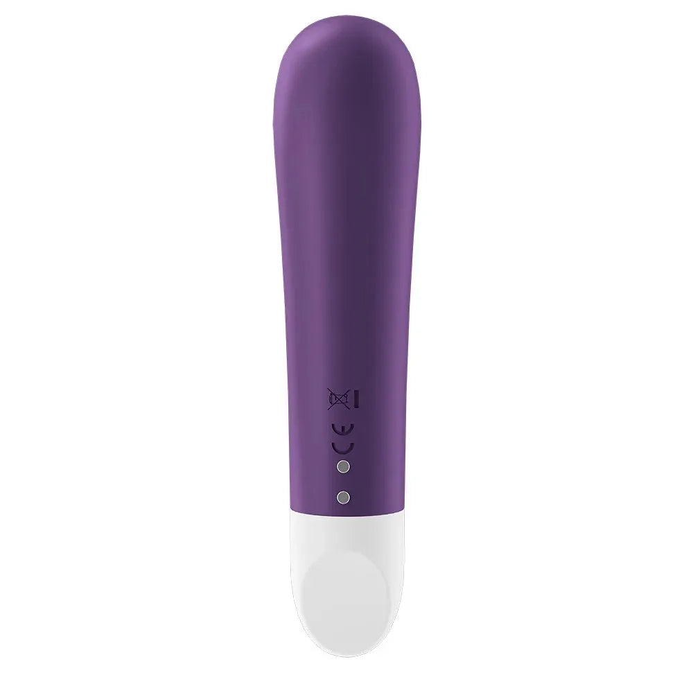 Vibromasseur compact violet USB, design élégant pour plaisir intime, puissance et discrétion assurées.